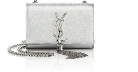 ysl silver handbag|ysl black evening bag.